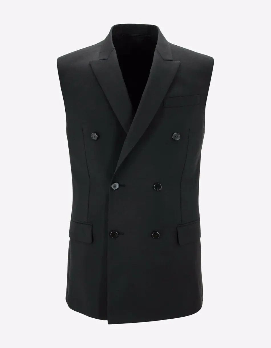 Givenchy Black Double-Breasted Sleeveless Blazer