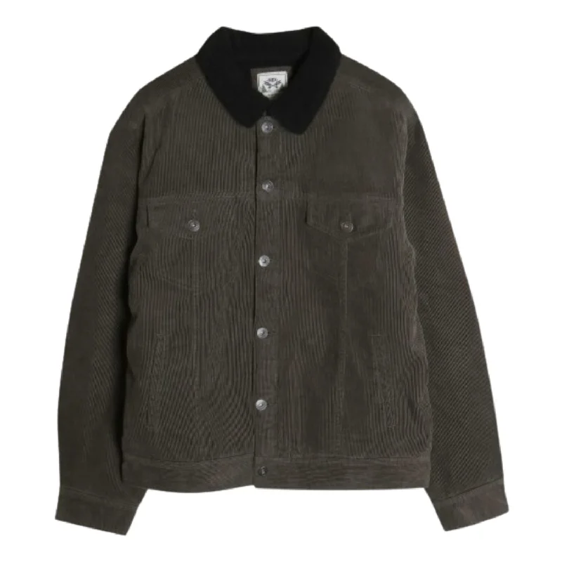 Casual Corduroy Lined Trucker Jacket