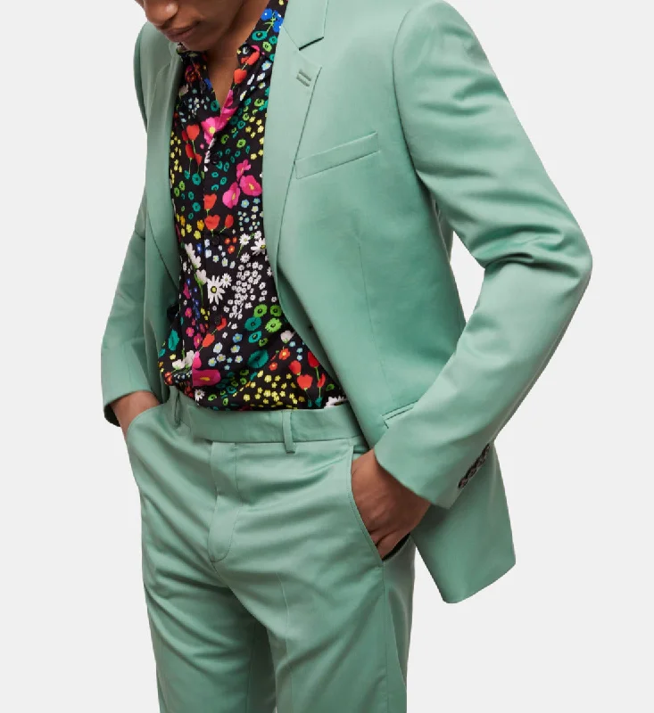 Green Wool Suit Jacket