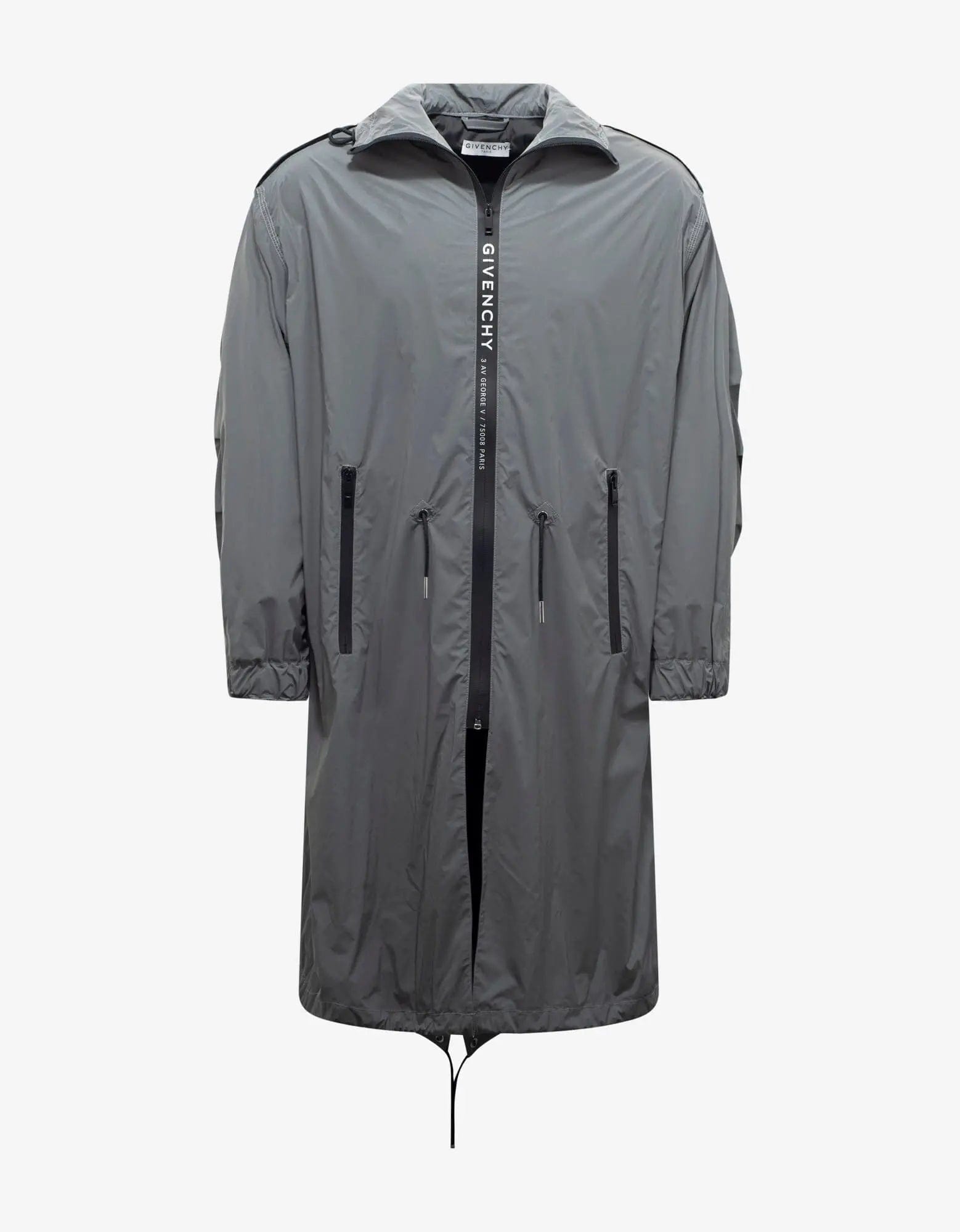 Givenchy Grey Reflective Nylon Parka