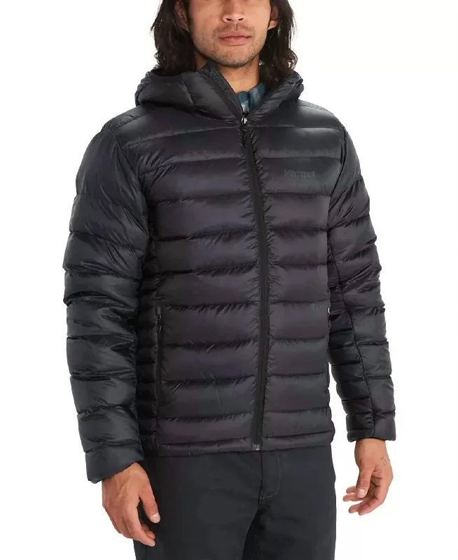 Hype Down Hooded Puffer Jacket In Black