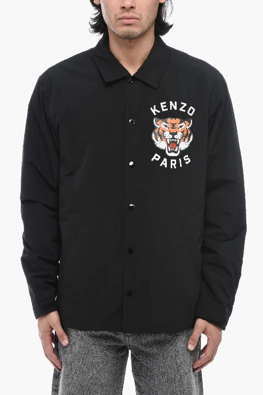 Kenzo Printed Logo LUCKY TIGER Windbreaker