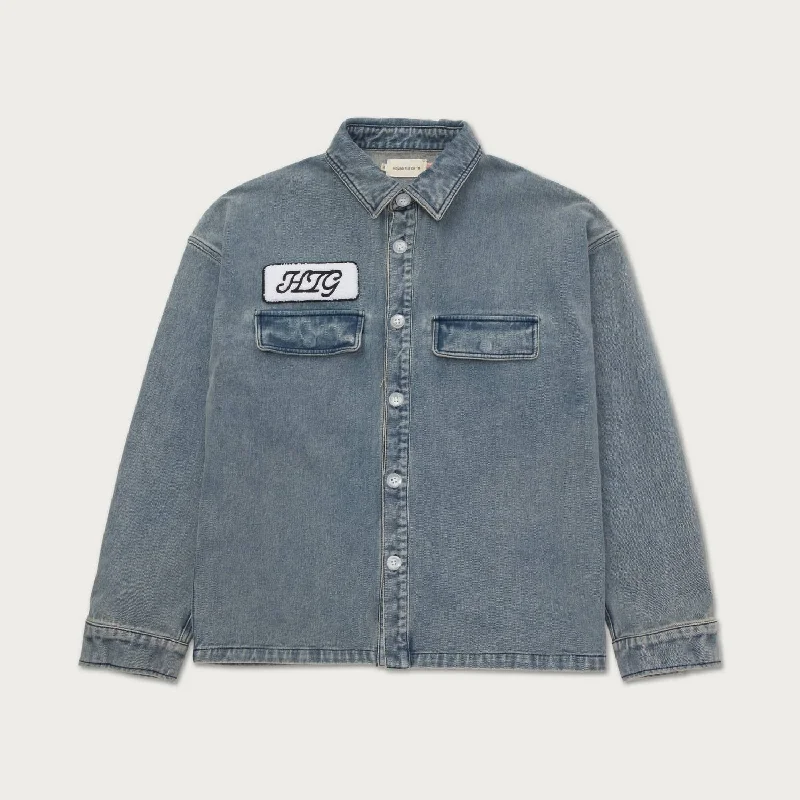 Long Sleeve Work Shirt In Indigo