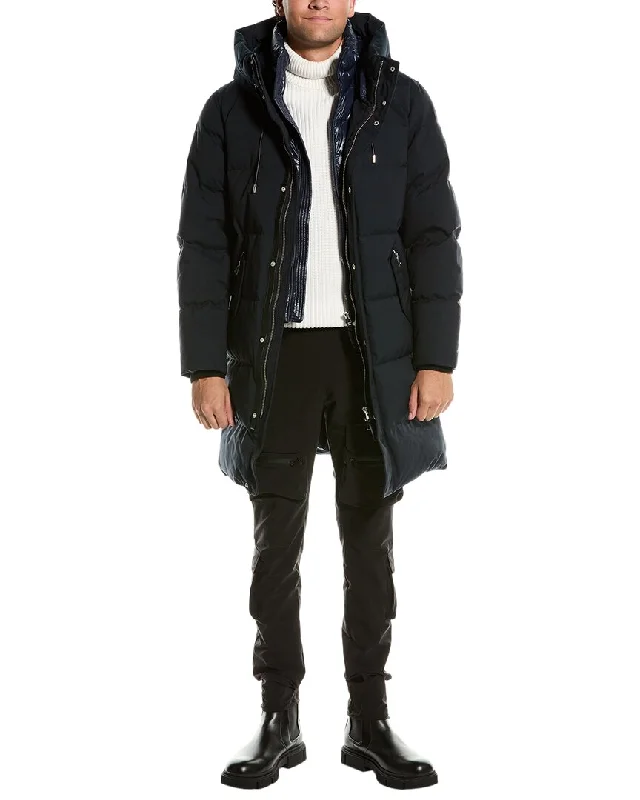 Mackage Antoine Leather-Trim Coat