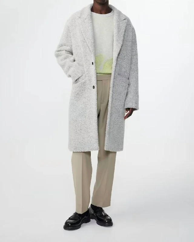 Men's Fulvio Coat In Ecru Multi