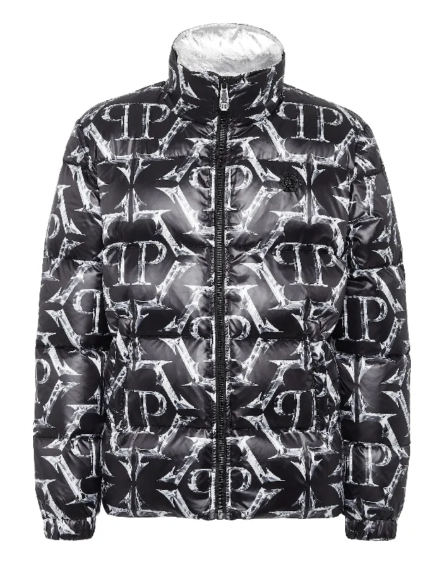 Nylon Puffer Jacket Chrome