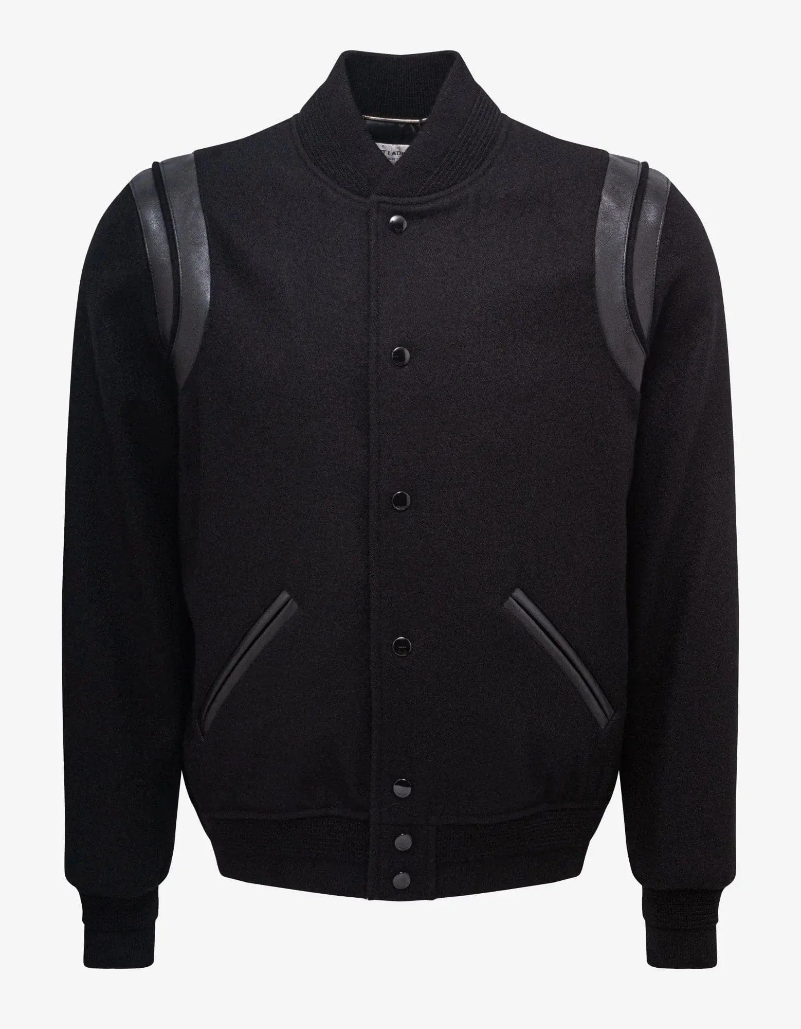 Saint Laurent All-Black Wool Teddy Jacket