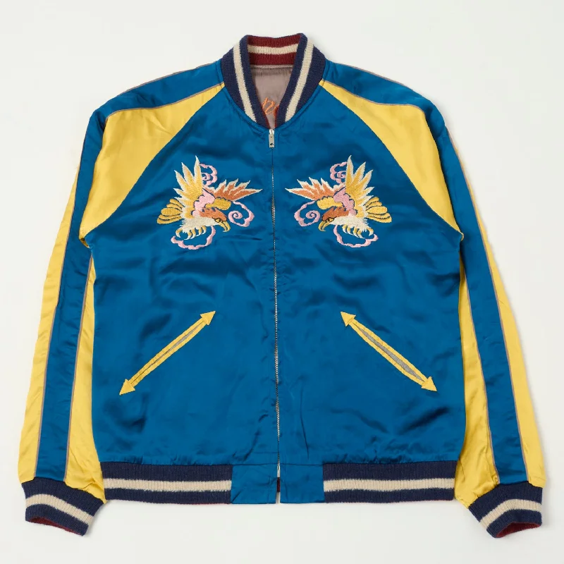 Tailor Toyo x Kosho & Co. Special Edition Reversible 'Sukajan' Souvenir Jacket - Blue