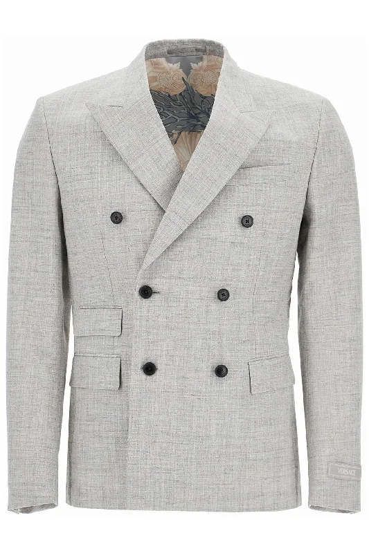 Versace Men's Double-Breasted Wool Blend Blazer