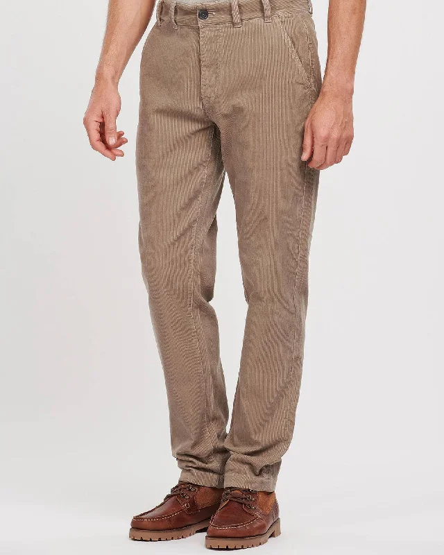 Barbour Neuston Stretch Corduroy Trousers In Mid Grey