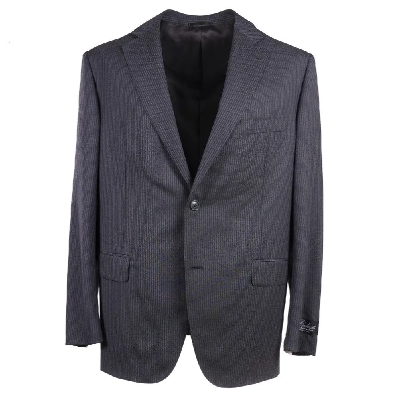 Belvest Gray Stripe Super 130s Suit