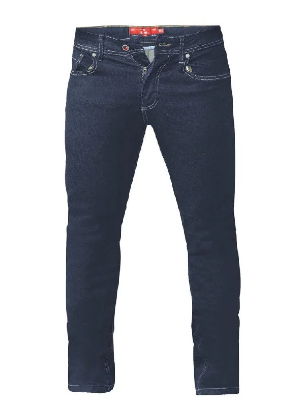 CEDRIC-KS-D555 Tapered Fit Stretch Jeans In Indigo