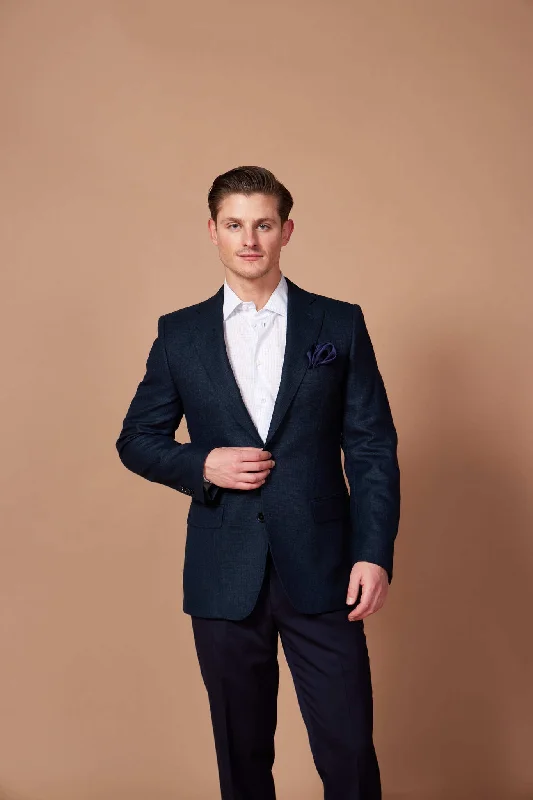 HENRY SARTORIAL Plain Blazer NAVY REG