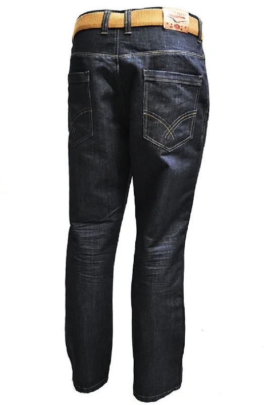 Mens Classic Fit Black Indigo Jeans (Kori) By Creon Previs