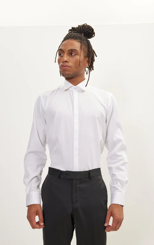 Pure Cotton Dress Shirt - White