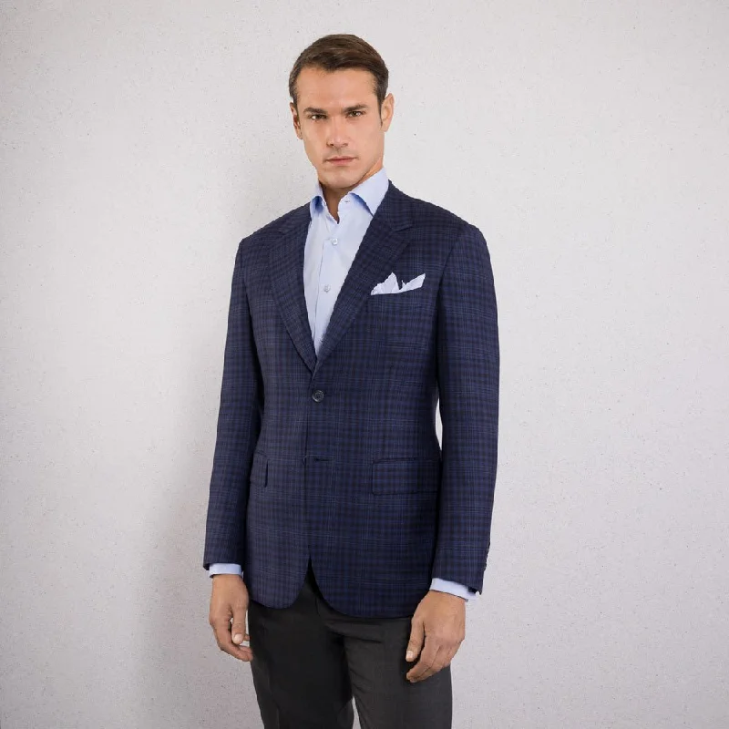 STEFANO RICCI Woven Two Button Jacket BLUE