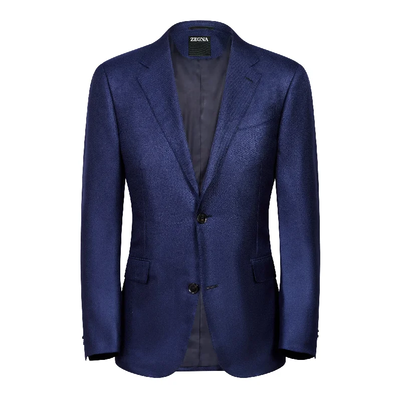 ZEGNA Cashmere Silk Jacket FRENCH NAVY REG