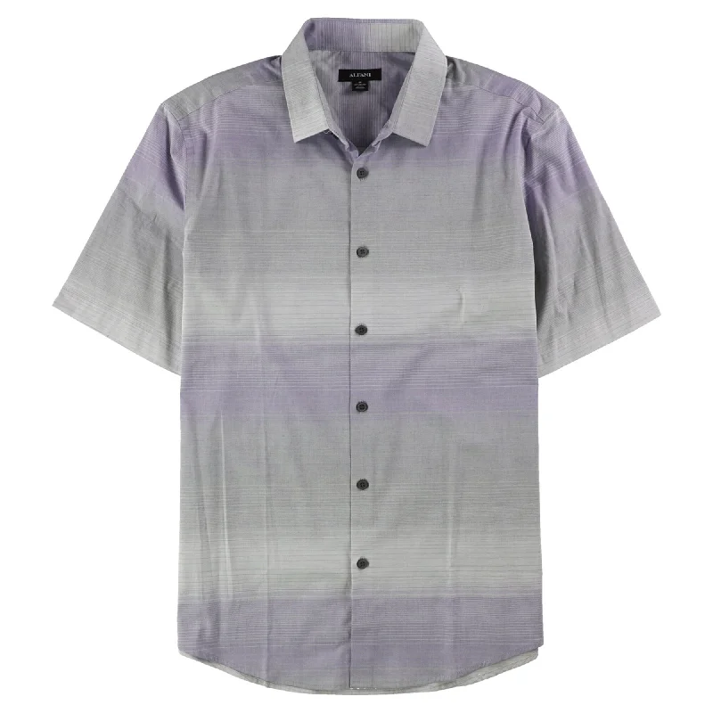 Alfani Mens Nick Ombre Button Up Shirt, Purple, X-Large