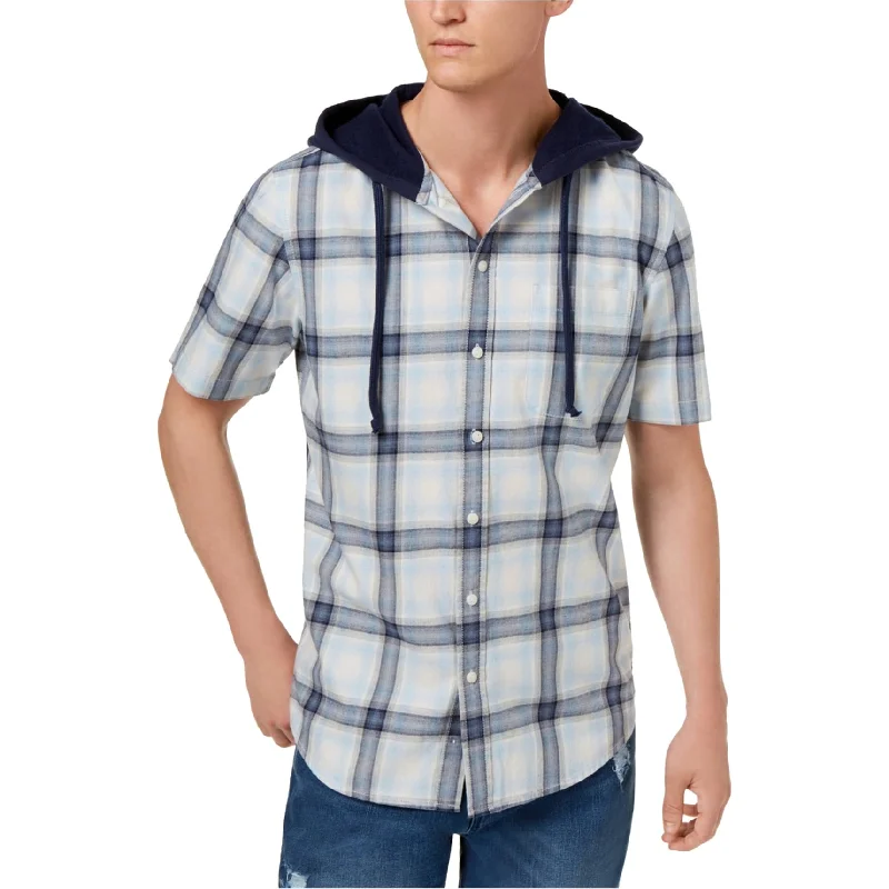 American Rag Mens Hooded Ian Button Up Shirt