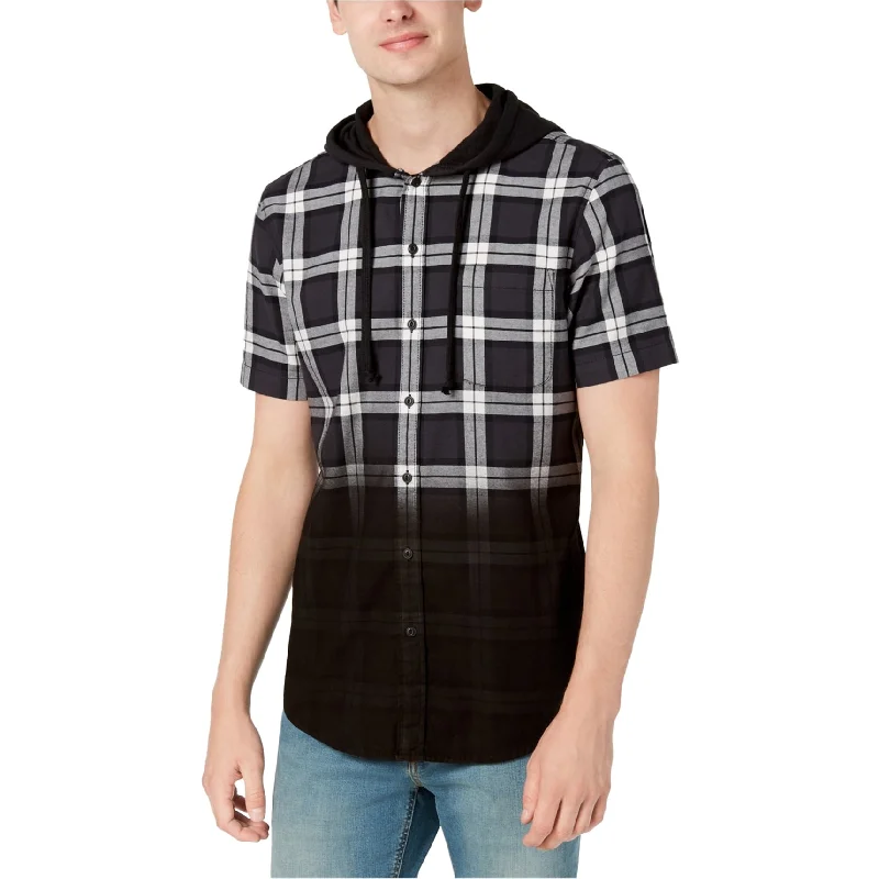 American Rag Mens Plaid Ombre Button Up Shirt