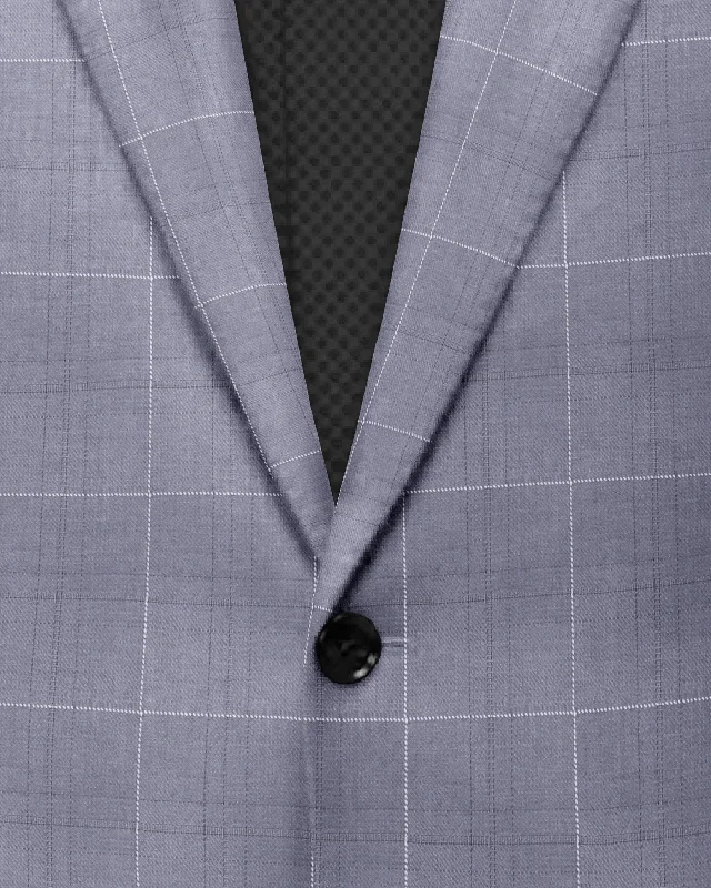 Anchor Grey Windowpane Wool Blazer