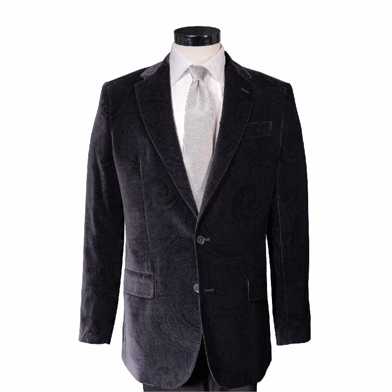 Roosevelt Charcoal Gray Velvet Sport Coat