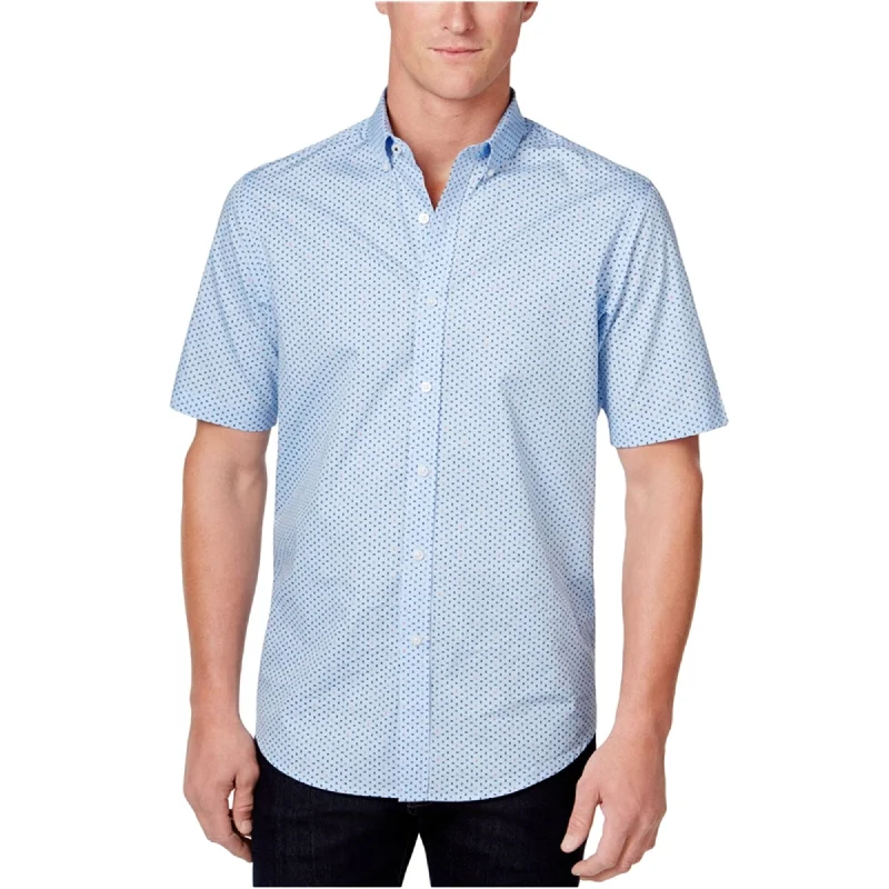 Club Room Mens Micro-Geo Button Up Shirt