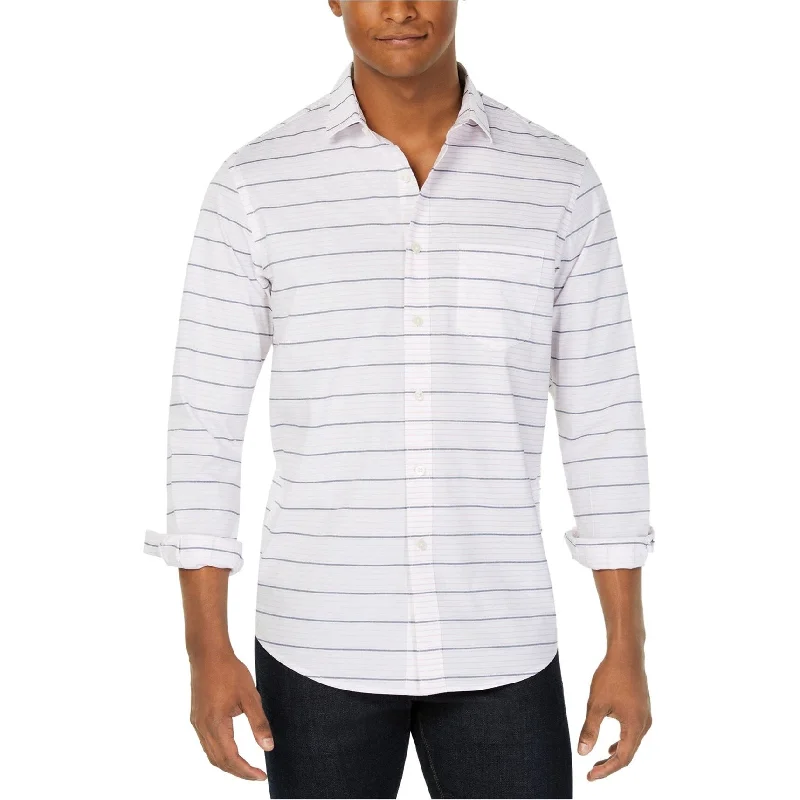 Club Room Mens Preston Stripe Button Up Shirt