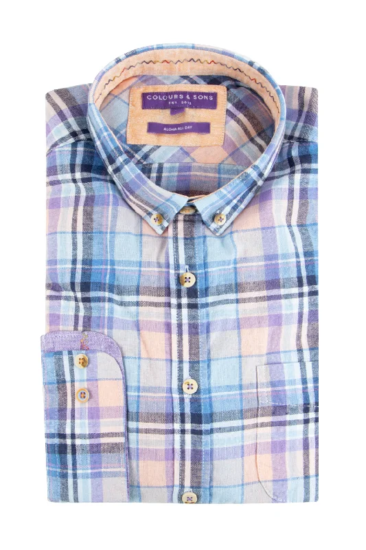 Colours & Sons Harold Shirt Orchid Check