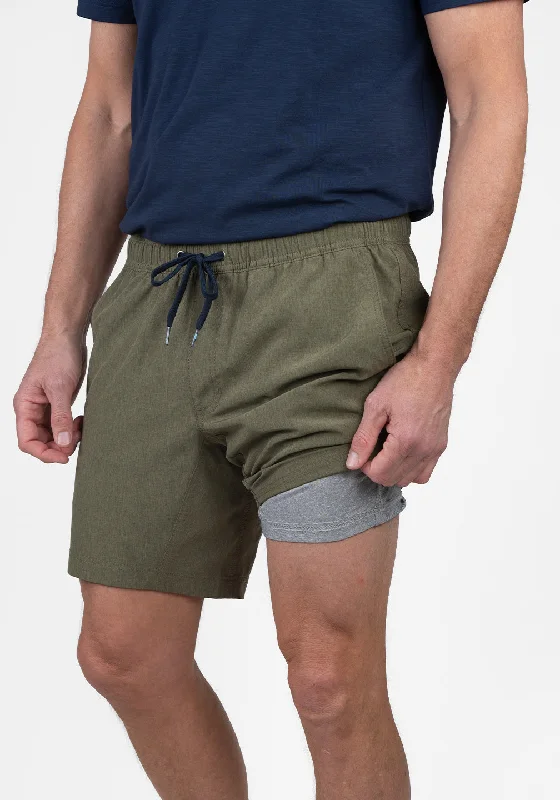 OSUN™ 7" Recycled Printed 4-Way Stretch Short With Liner