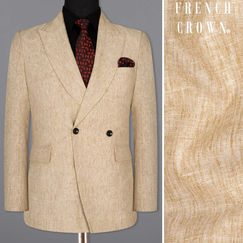 Cream Luxurious Linen Blazer