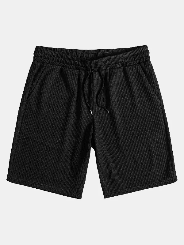 Drawstring Ribbed Shorts