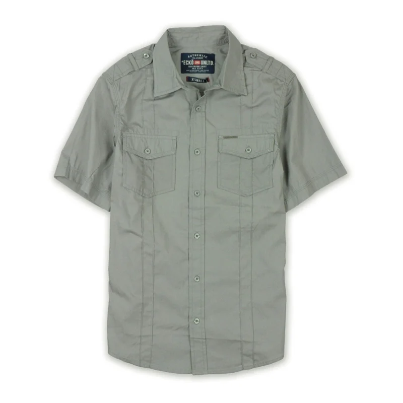 Ecko Unltd. Mens Ss Solid Poplin Button Up Shirt