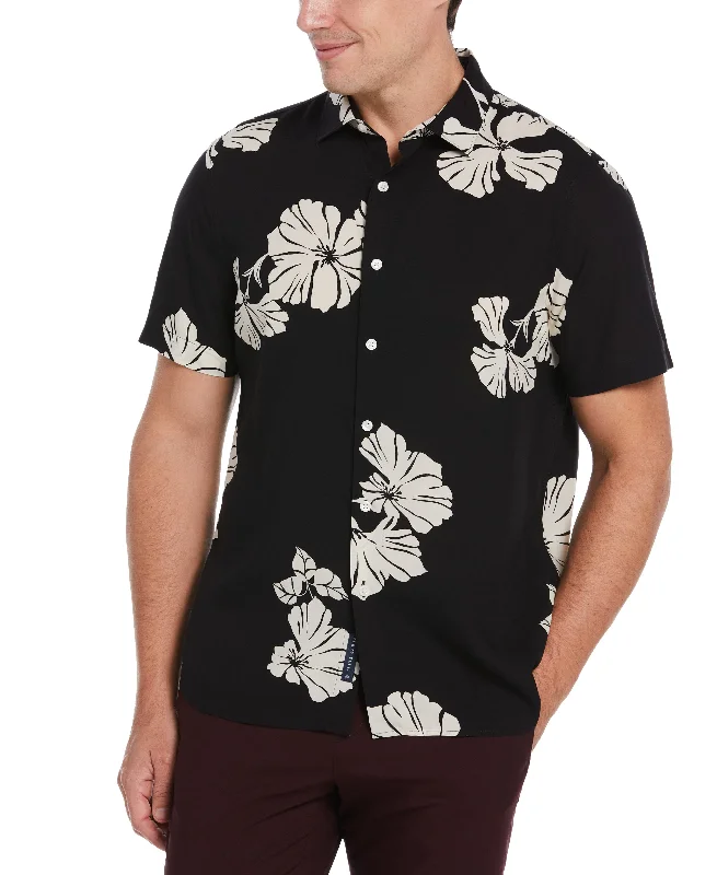 EcoVero™ Hibiscus Floral Pattern Shirt