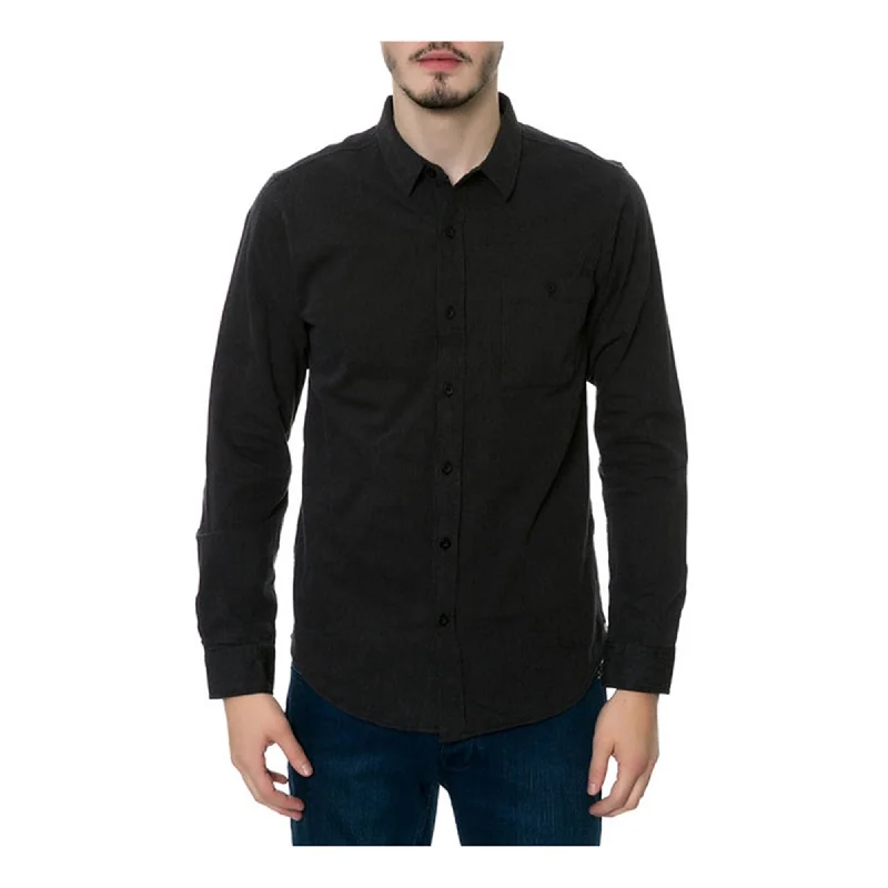 Ezekiel Mens The Pinball LS Button Up Shirt, Black, Small