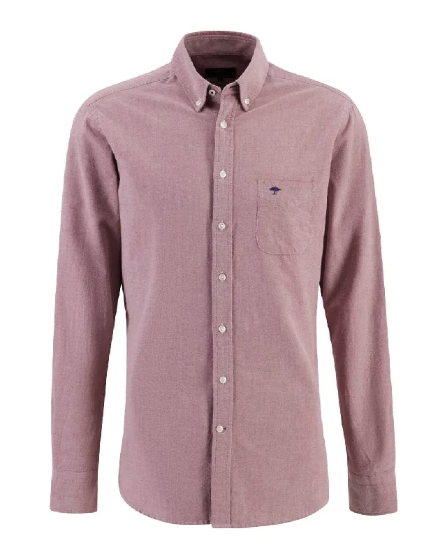 Fynch-Hatton Seasonal Red Modern Fit Oxford Shirt