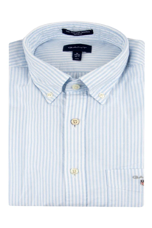 Gant Regular Fit Oxford Banker Shirt Capri Blue