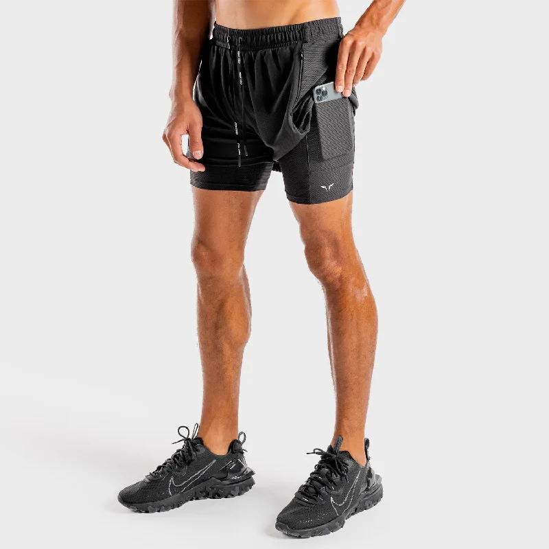 Hybrid 2-in-1 Shorts - Full Onyx