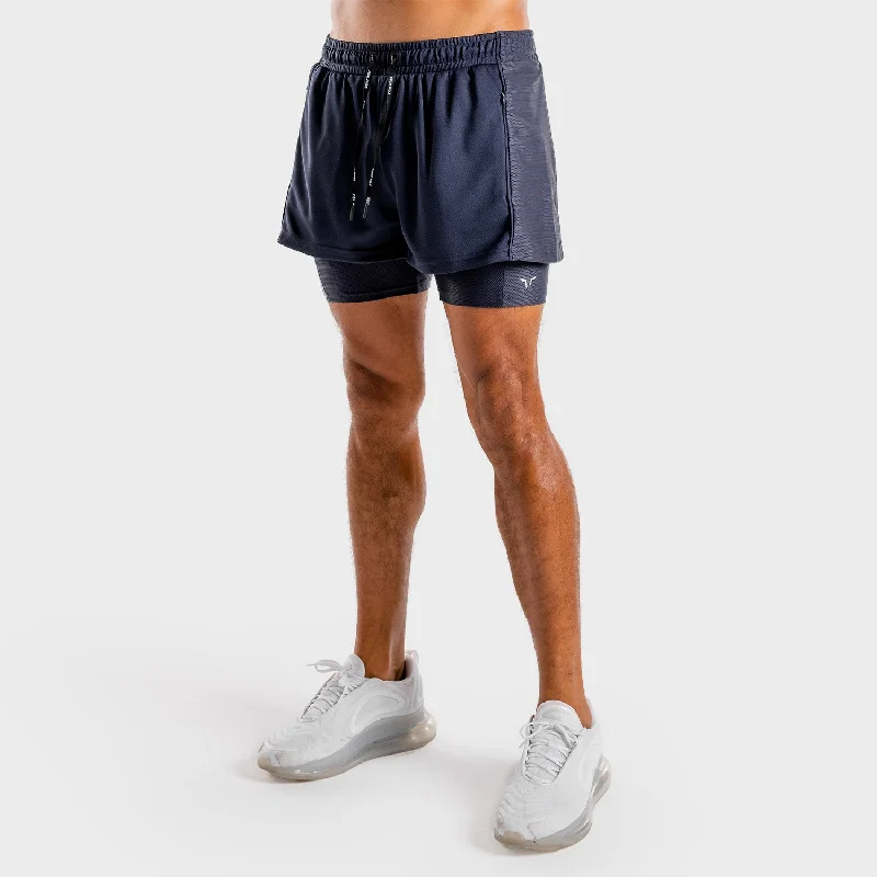 Hybrid 2-in-1 Shorts - Navy