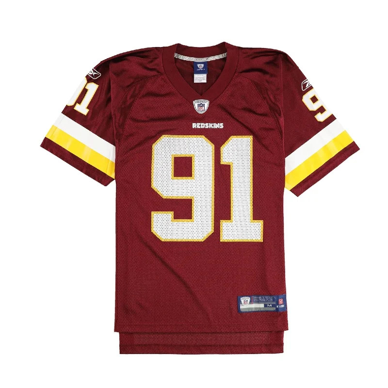 ONFIELD Mens Washington Redskins Jersey, Red, Medium