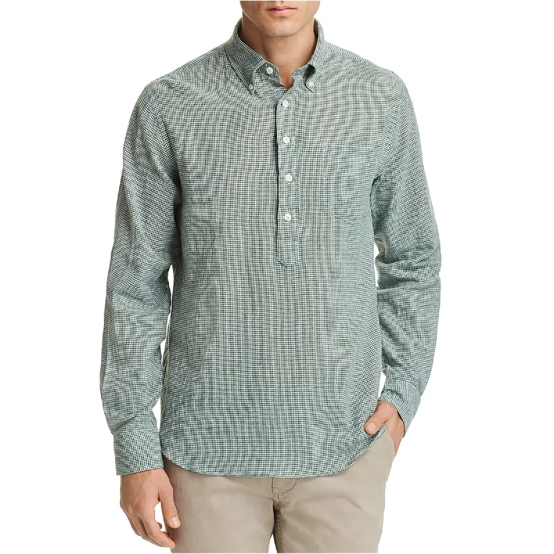 Oobe Brand Mens Gingham Button Up Shirt