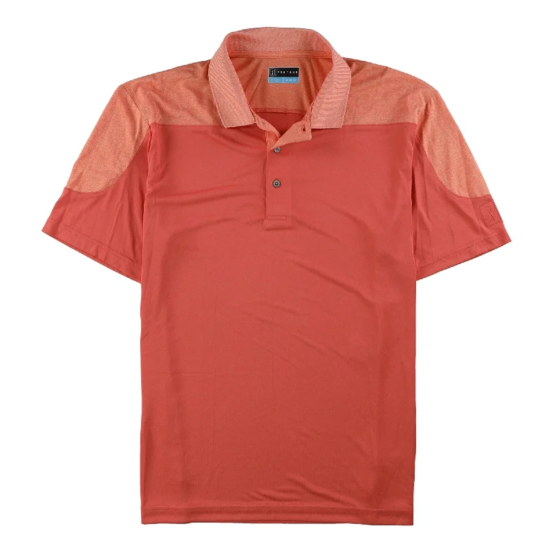 Pga Tour Mens Colorblocked Golf Rugby Polo Shirt