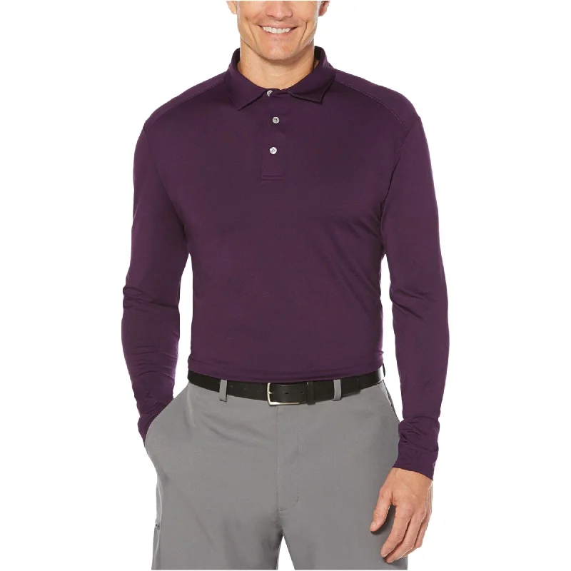 PGA Tour Mens Ultimate Rugby Polo Shirt, Purple, Small