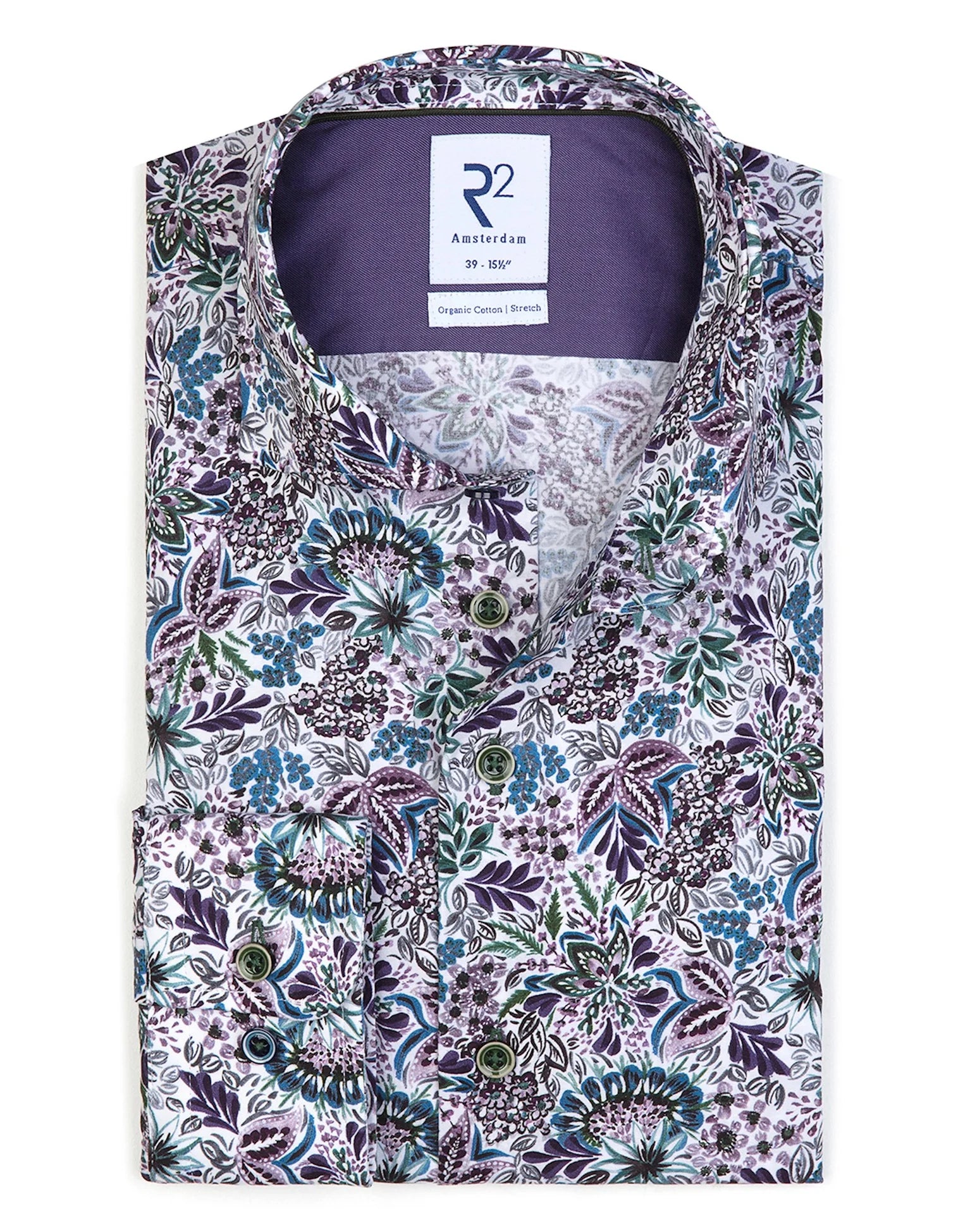 R2 Amsterdam Print Shirt Purple