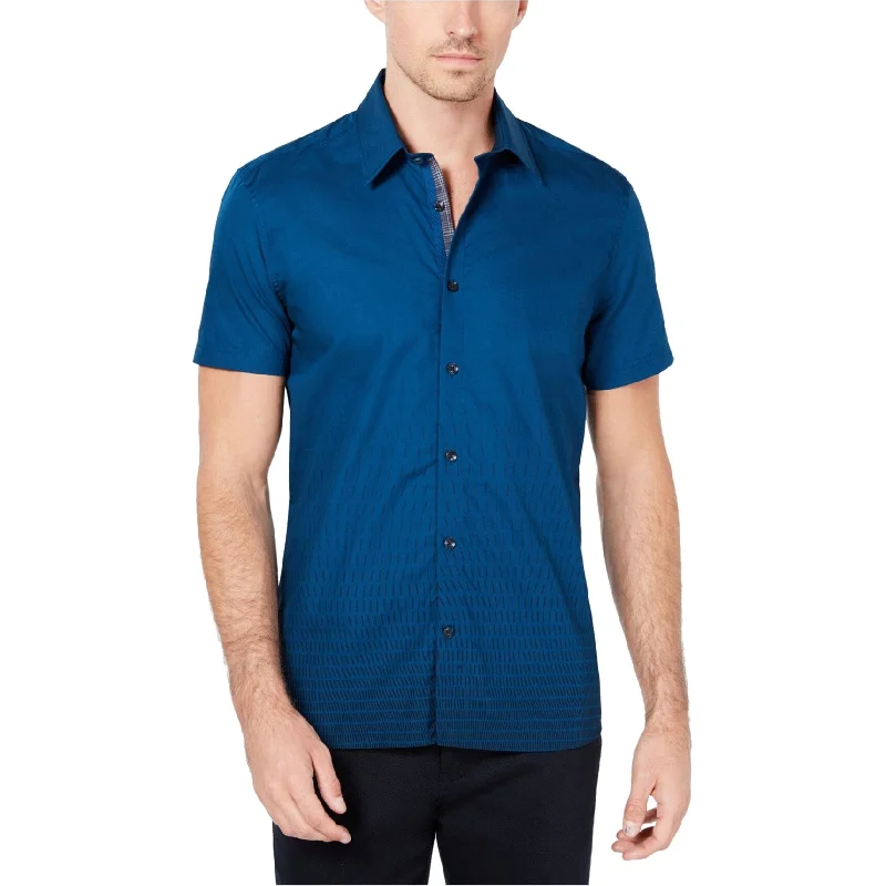 Ryan Seacrest Mens Dash Print Button Up Shirt