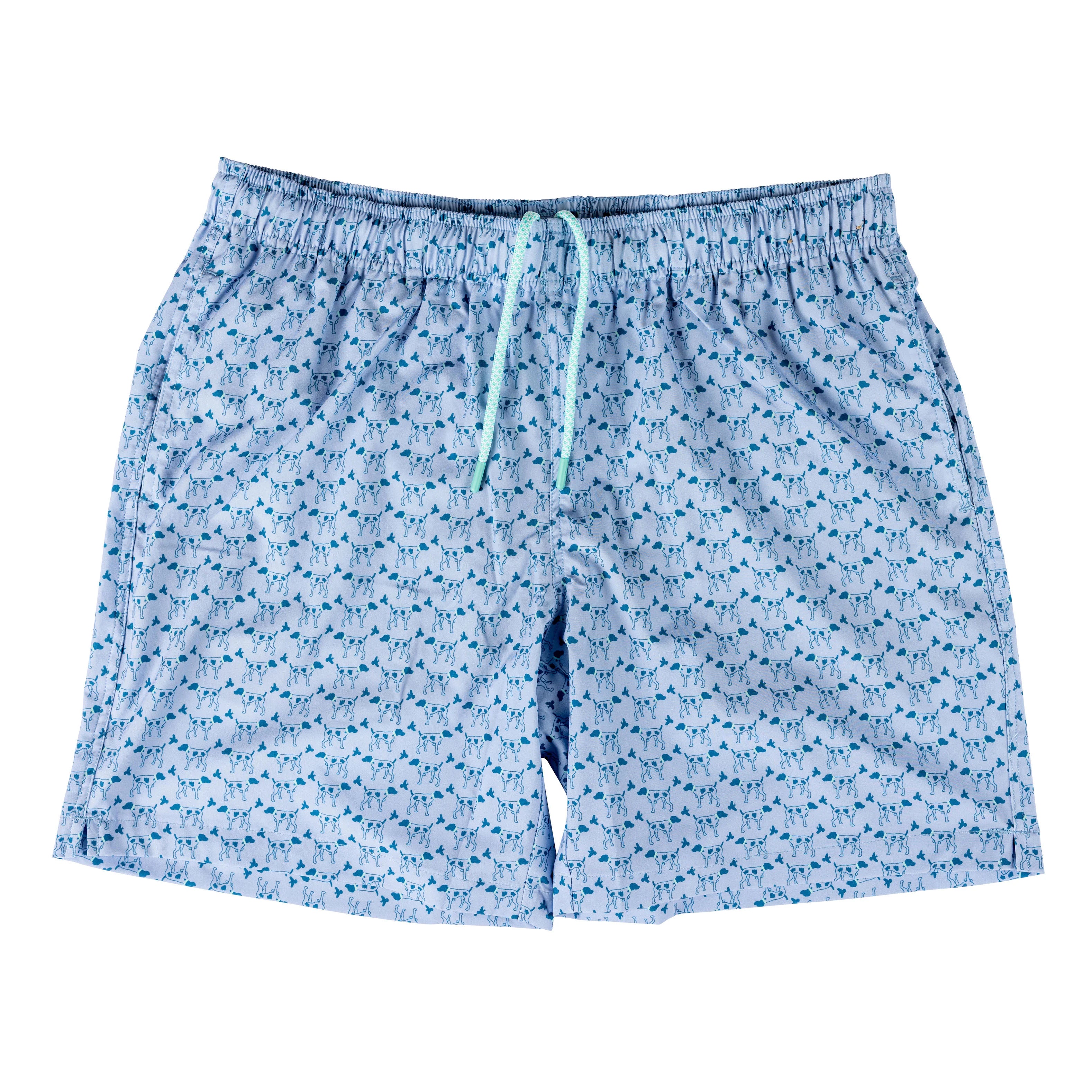 Southern Point Greyton Pattern Swim Trunks In Light Blue