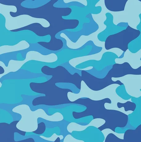 Southern Point Pattern Camo Swim Trunks In Ocean