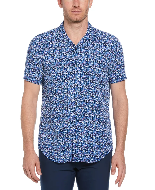 Total Stretch Mini Floral Print Shirt