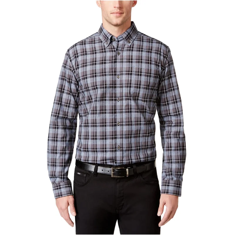 Tricots St Raphael Mens Plaid Button Up Shirt