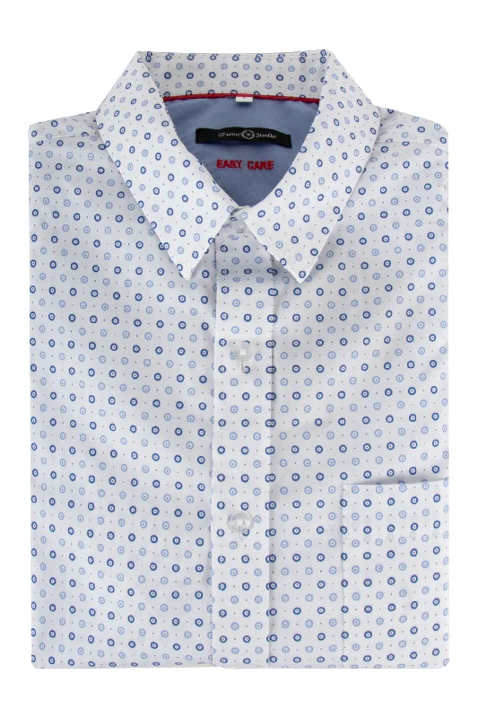 Trisco Studio Circle LS Cotton Shirt White